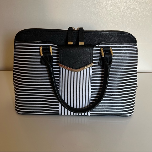 [Calvin Klein] Black & White Stripe Purse - Picture 2 of 7